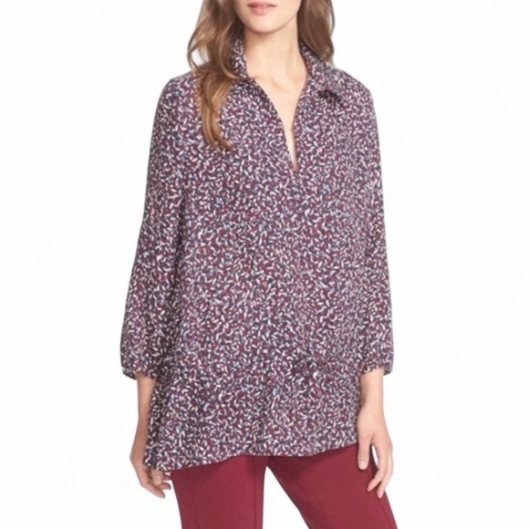 Tory Burch Tops - Tory Burch Silk Blend Tunic (Size 10)